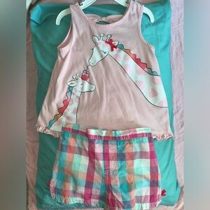 Mommy and me giraffe tank and shorts set. Size 6 little girls